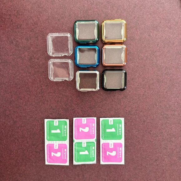 [8 Packs] Case for Apple Watch Series 3/2/1 38mm with Tempered Glass Screen - Picture 5 of 7